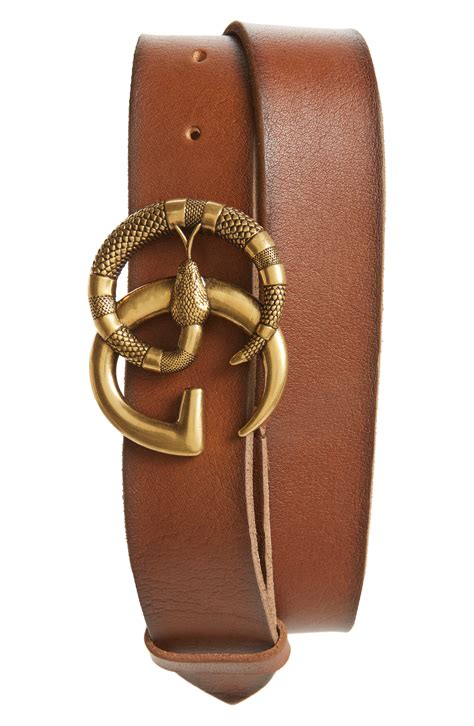 gucci snake belt brown|gucci belt snake buckle women's.